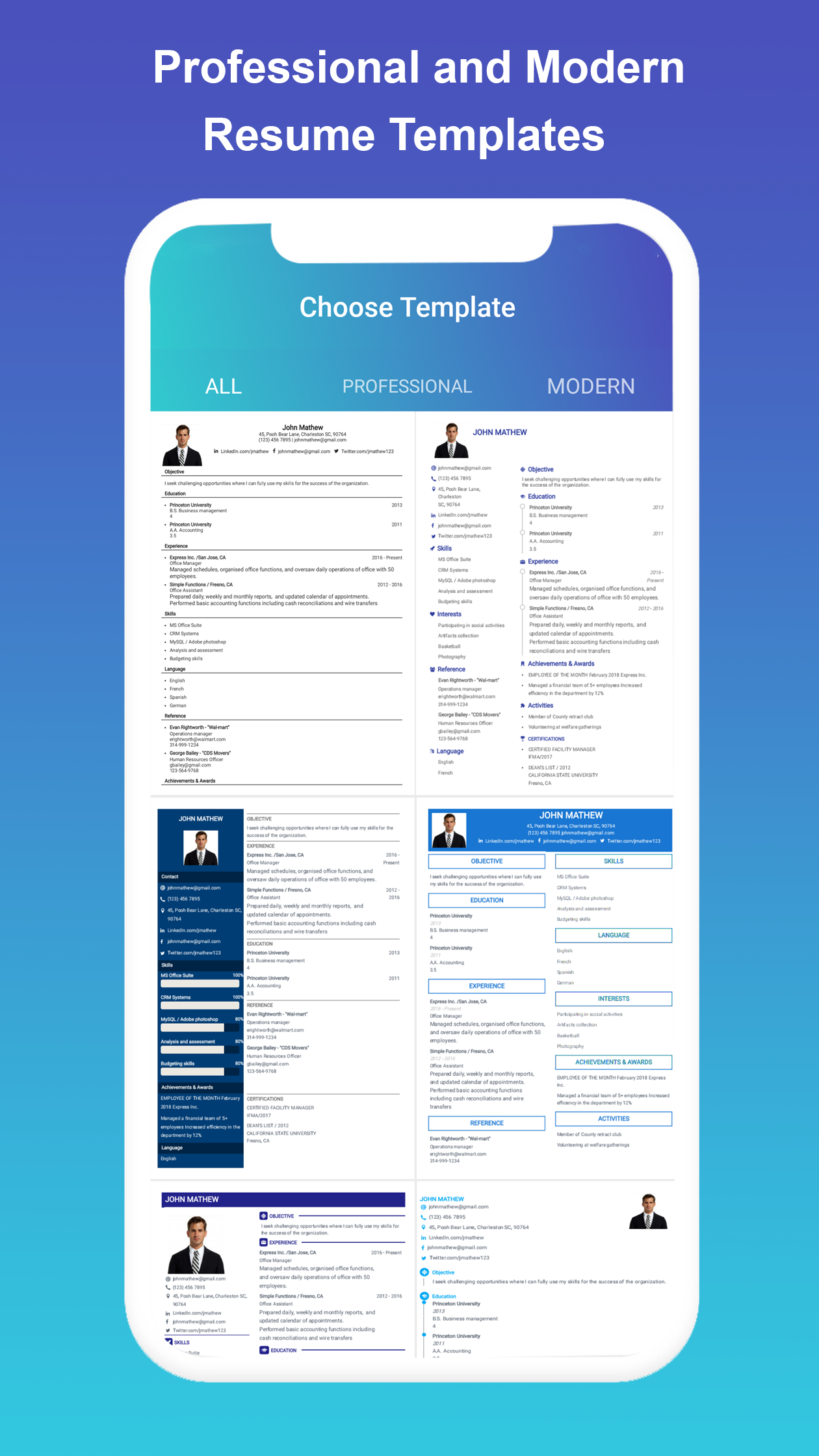 resume builder free app for pc